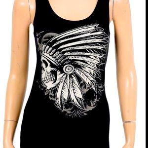 NWOT Los Angeles bus stop Bling slashed chief tank Large